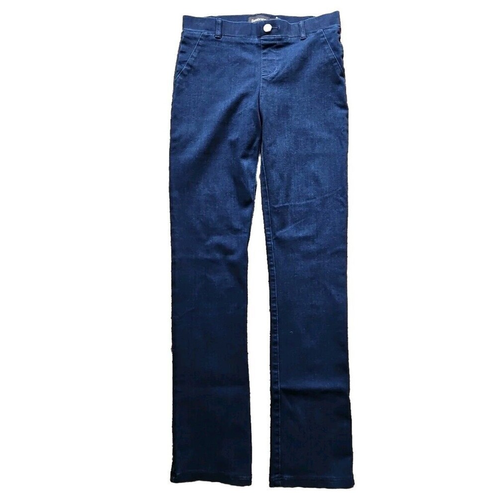NEW Betabrand Straight Leg Yoga Denim Jeans Pants Dark Blue Sz Medium Long